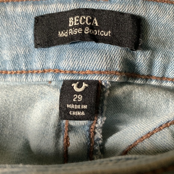 NWT True Religion Becca, mid rise bootcut, light refresh wash, size 29. - Picture 9 of 9